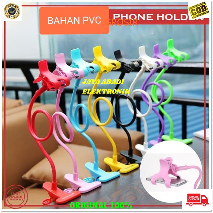 J206 ORIGINAL LAZYPOD LAYPODS HOLDER HP MIC TABLE STAND MIK MEJA PODIUM MIMBAR JEPITAN NARSIS PEGANGAN GANTUNGAN LAZYPOD TEMPAT HP PEGANGAN GANTUNGAN UNIVERSAL MULTIO GPS MOBIL BREKET LEBIH FLEKSIBEL BAHAN PVC COCOK UNTUK YANG SUKA MANTENGIN HP