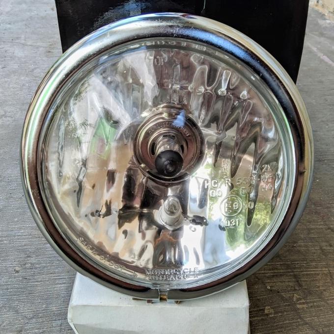 Headlamp Lampu depan Jute polos Kaca bening Crom reflektor CB pesek