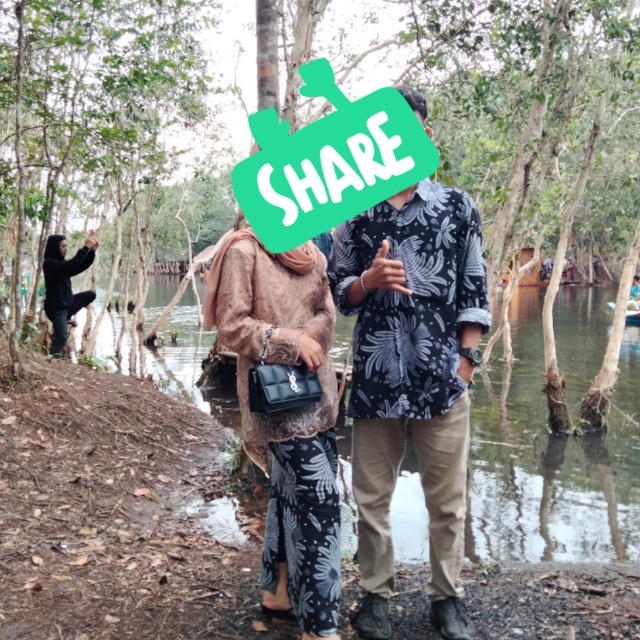 [new Arival] Wou Batik Couple Silvia Brokat Tille-modern Batik Couple Sarimbit Brokat - Bs099