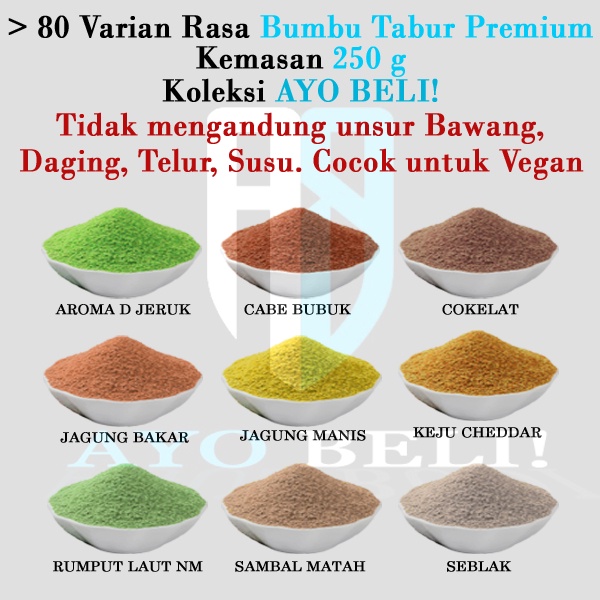 

250g Bumbu Tabur Vegan 250 g Vegetarian Vegan AB2 Mamahua 5 gr