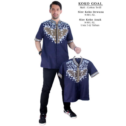 KOKO COUPLE AYAH DAN ANAK BORDIR ORIGINAL