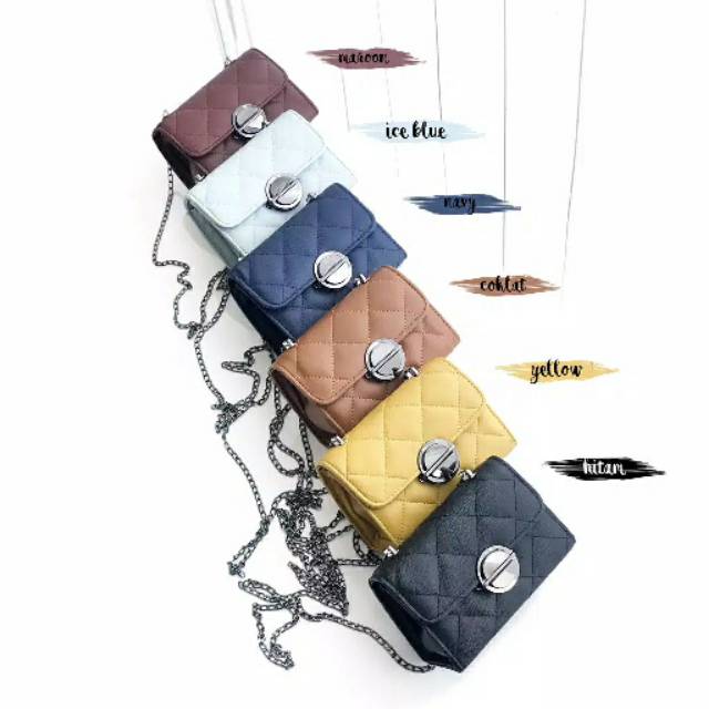 Tas Slempang Wanita Slingbag Moxi Embos Rantai