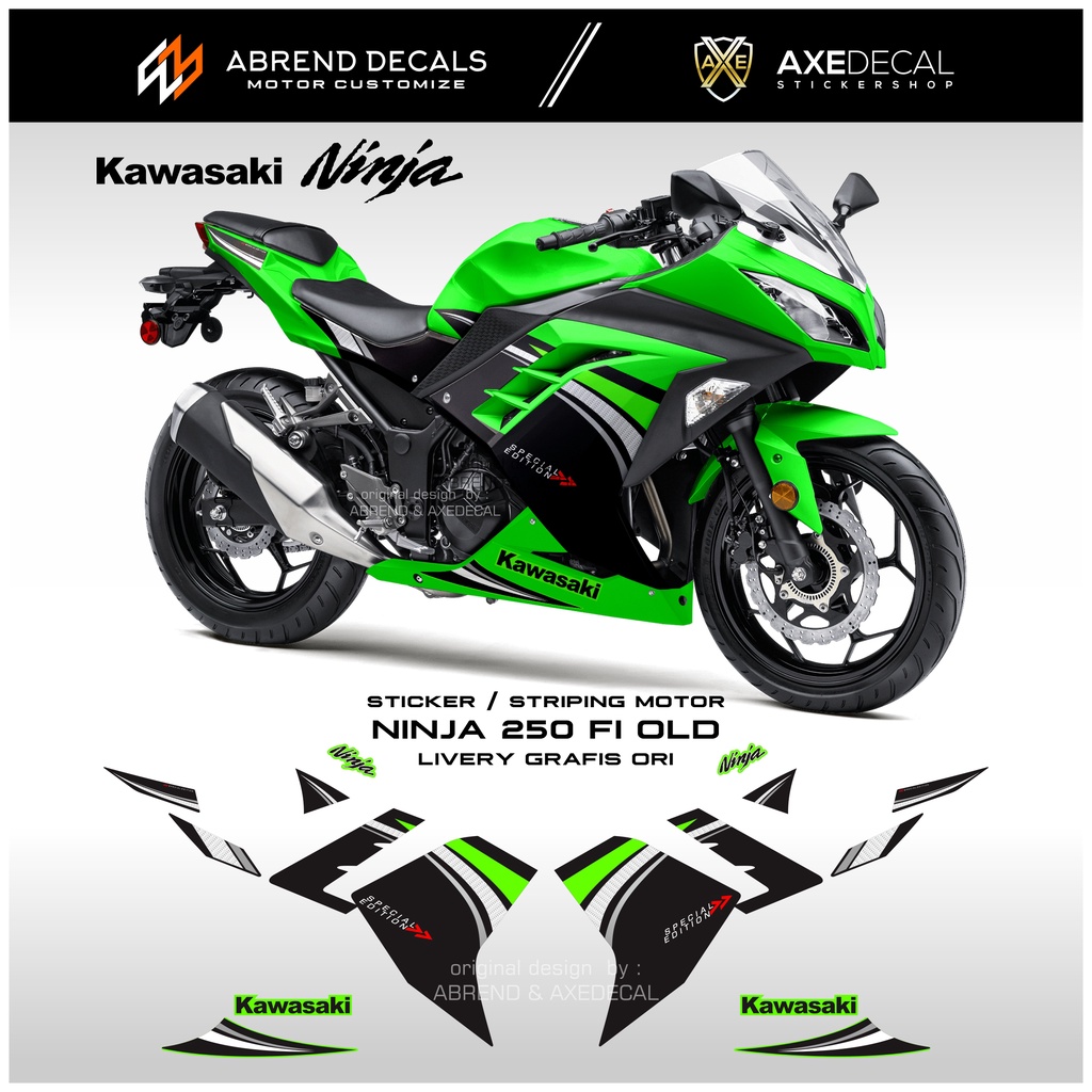 Jual Striping Ninja 250 Fi SE Grafis Ori / Stiker Motor Kawasaki Ninja