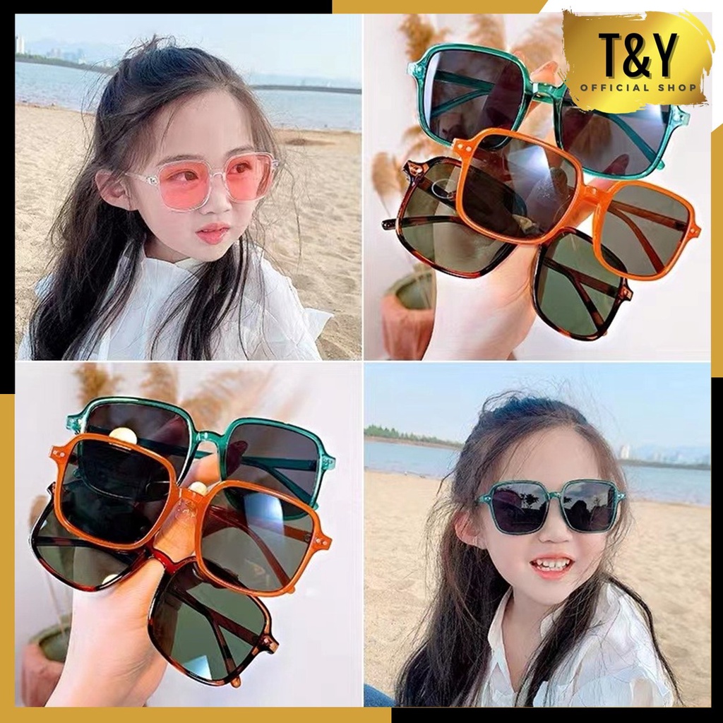 T&amp;Y Kacamata Hitam Anak Lucu 6684 New Trend Fashion Anak Terbaru Kotak kacamata hitam High Quality Import Kacamata Fashion