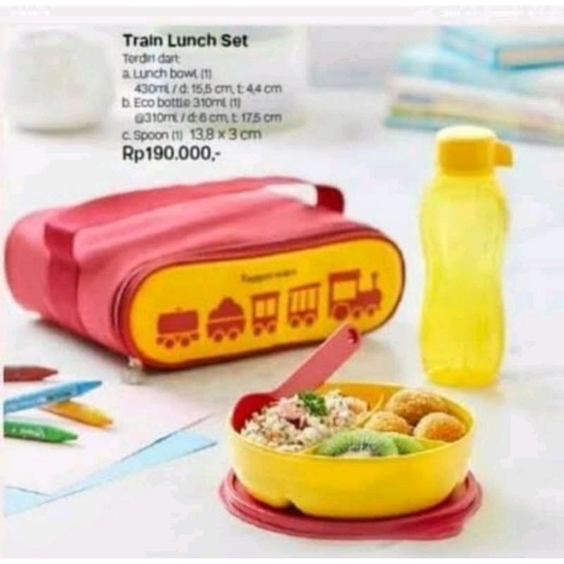 Train / doll lunch set  kotak makan anak tupperware