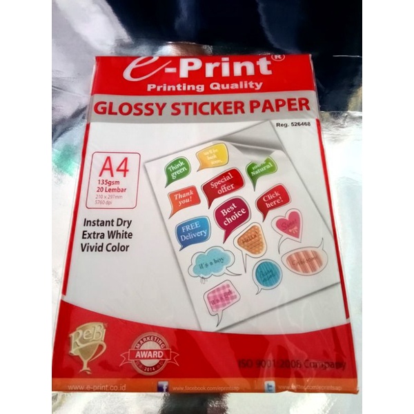 

kertas stiker glossy