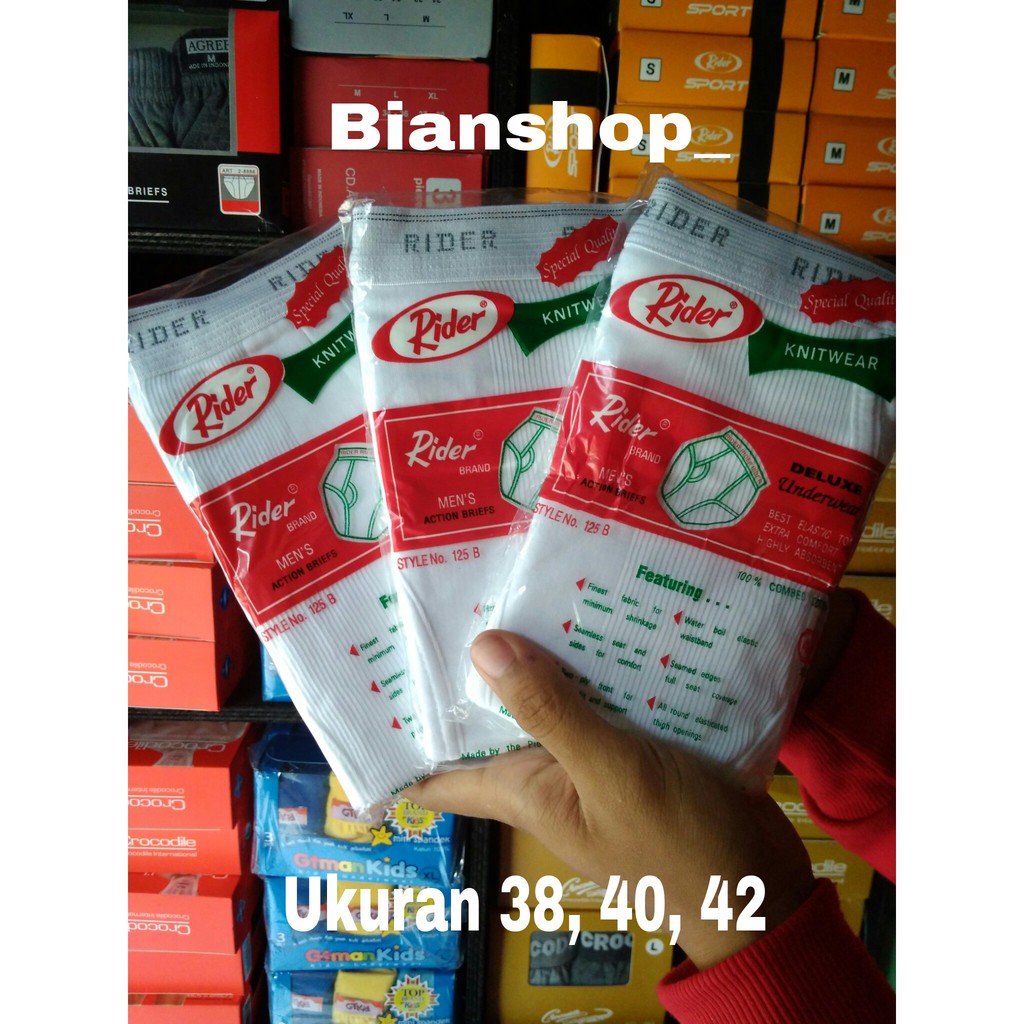 CELANA DALAM RIDER R125B 100% ORIGINAL/CD PRIA RIDER