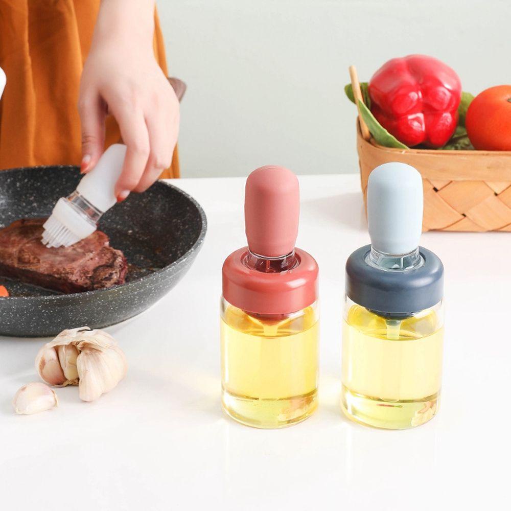 [Elegan] Botol Minyak Panggangan Kue Kering Portable Dengan Kuas Gadget Dapur Baking Oil Brush