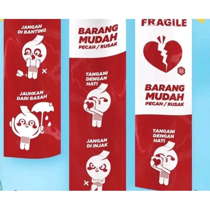 

Lakban Fragile Handle With Care ukuran 48 mm x 72 yard