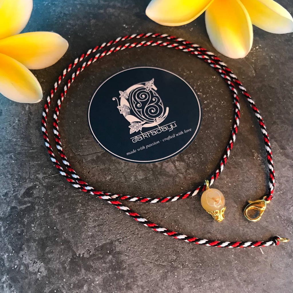 Kalung Tridatu Liontin Rambut Sedana Mahkota Emas Gold Crown khas Bali