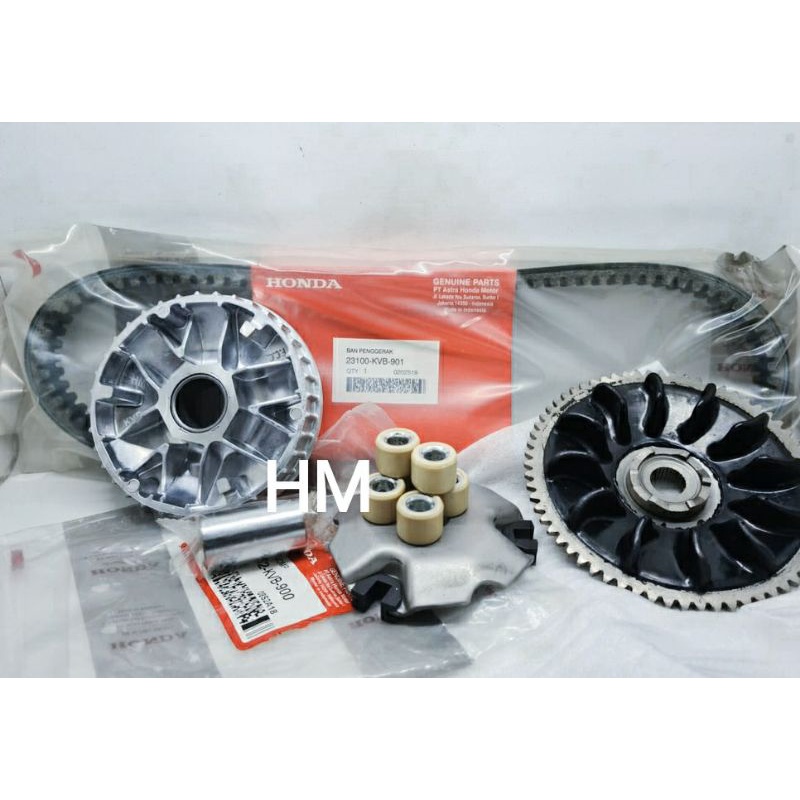 VANBELT+RUMAH ROLLER SET+KIPAS VARIO 110/VARIO KARBU VANBEL + RUMAH ROLLER SET + KIPAS VARIO 110