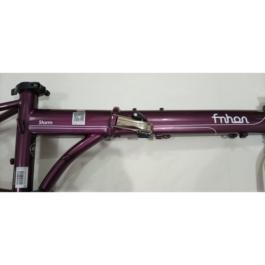 Frame FNHON dan Fork Storm Ungu Metalic Purple Burgundy Discbrake disc brake db 20 22 inch Chromoly