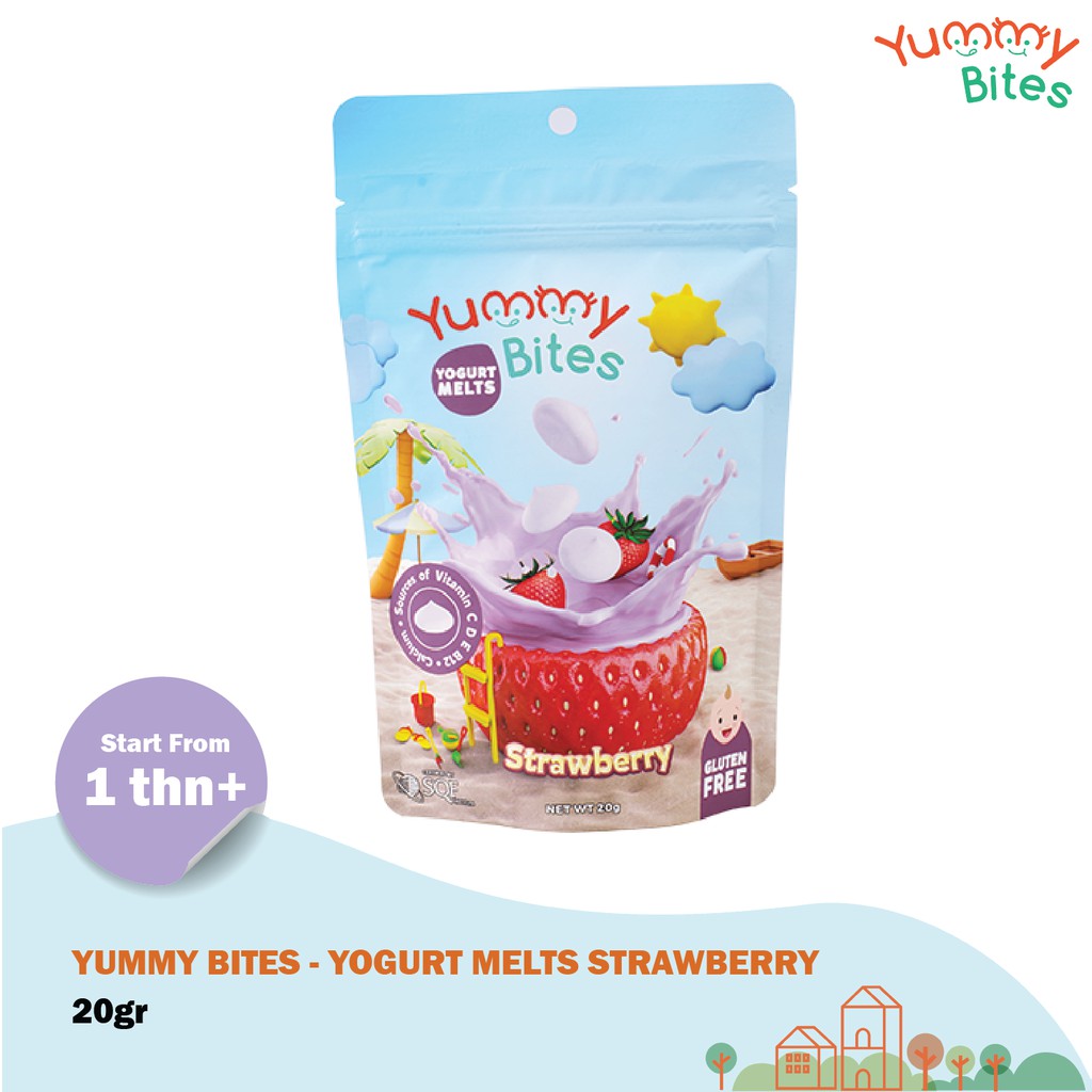 Jual Yummy Bites Yogurt Melts Strawberry 20gr Shopee Indonesia