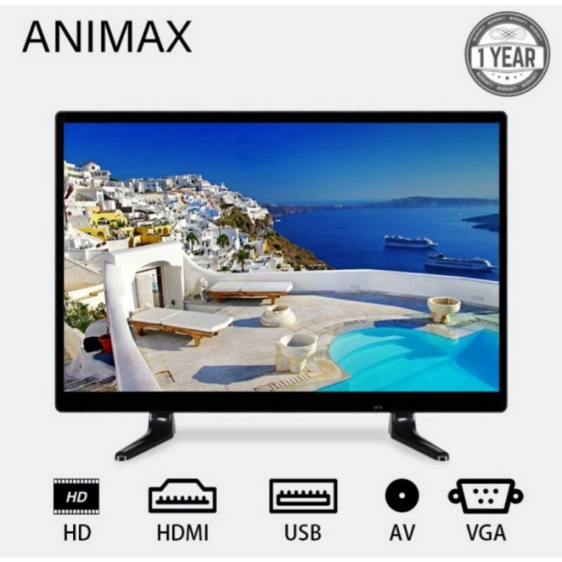 ANIMAX Tv LED 24 Inch Siaran Digital dan analog garansi satu tahun