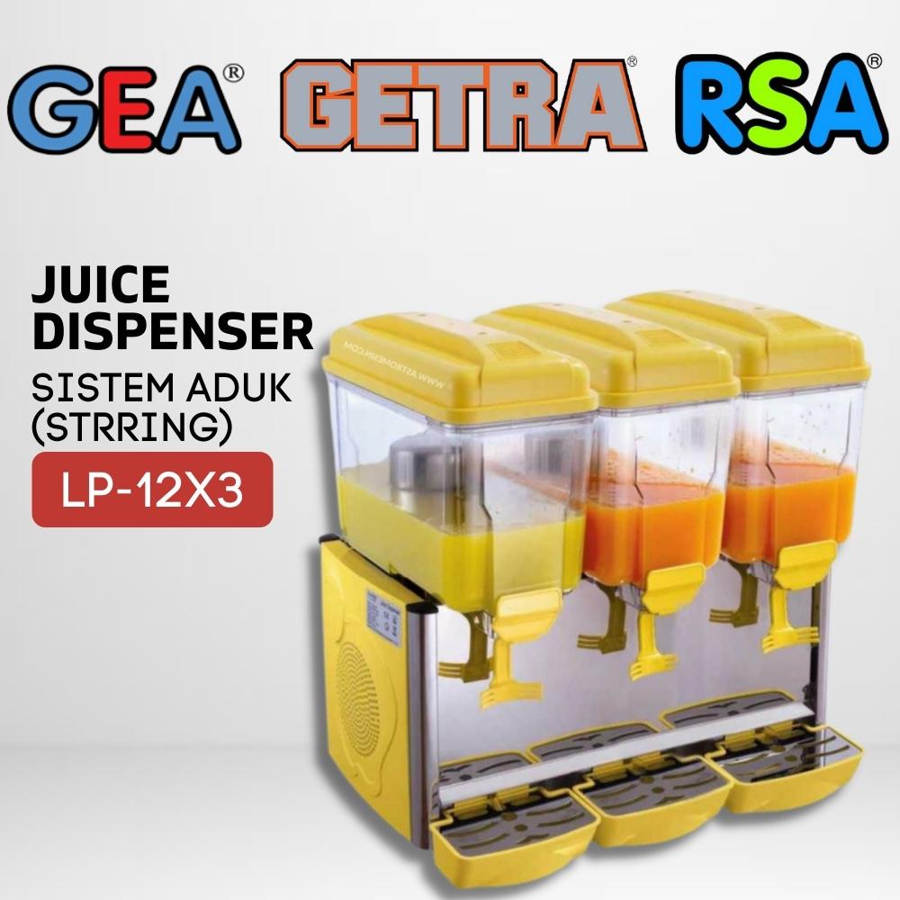 Jual Juice Dispenser Gea Lp 12x3 Dispenser Jus 3 Tabung Sistem Aduk