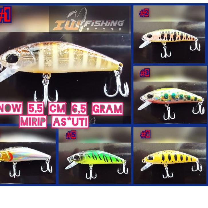 Paling Disukai.. lure minow sinking 5,5cm 6gram (rep. astuti)