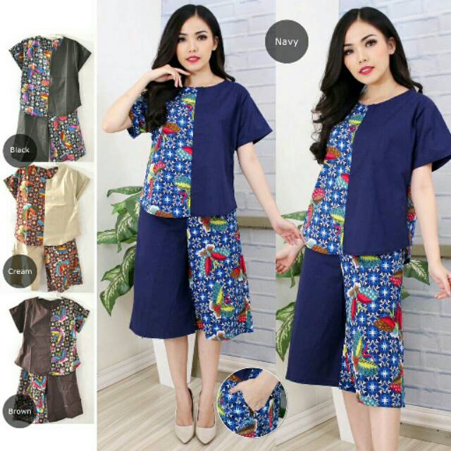 Pakaian wanita#setelan batik BARBI#setelan wanita#katun stretd