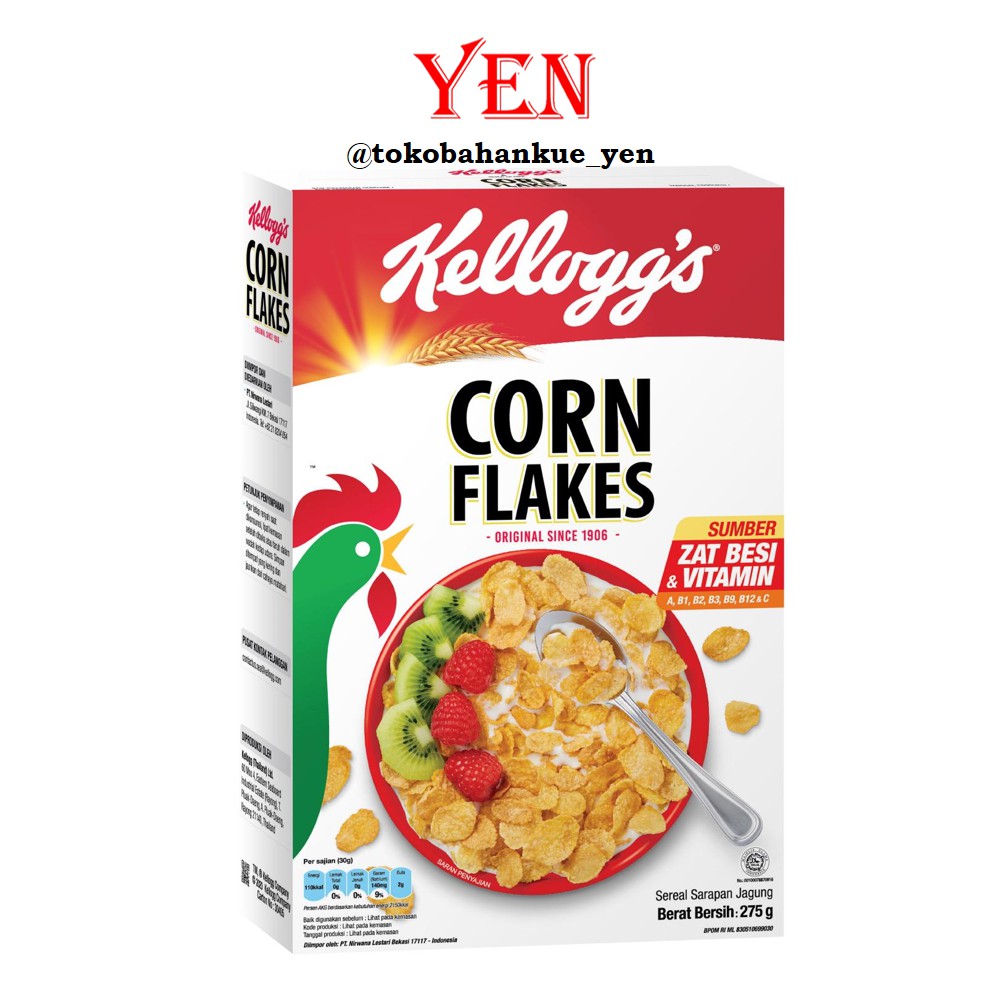 

Kelloggs Corn Flakes / Cornflake / Sereal Sarapan Jagung 275gr