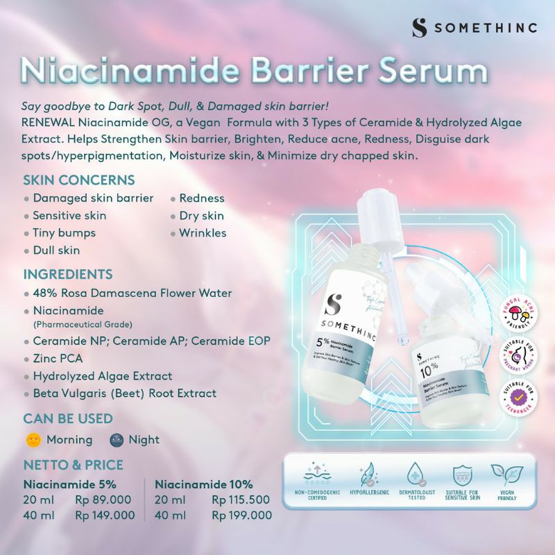 SOMETHINC 10% Niacinamide Barrier Serum 20mL 40mL