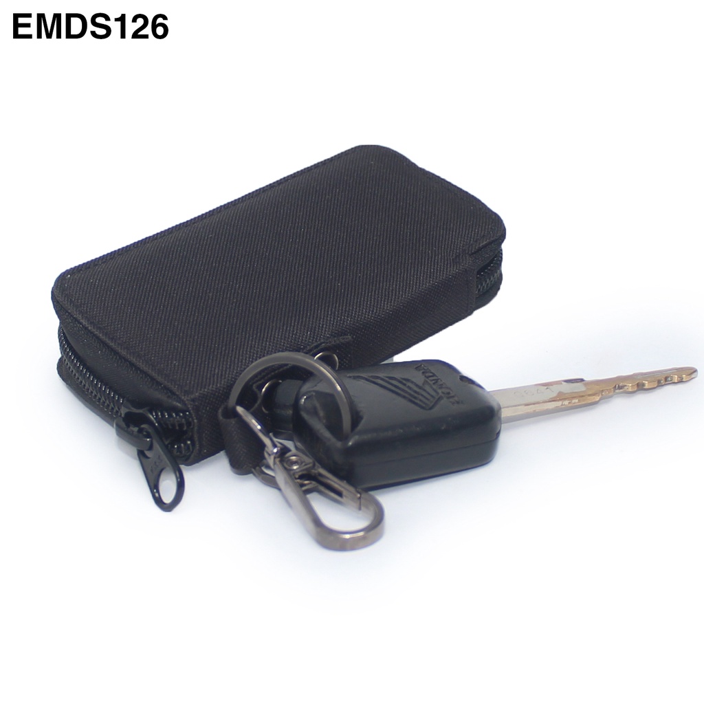 EMDS126 Gantungan Kunci Remote motor mobil keyless Dompet STNK - HITAM