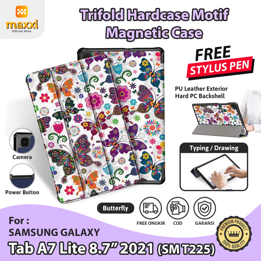 Samsung Tab A7 Lite 2021 T225 Flip Case Magnetic Casing Pelindung Sarung Kesing Tablet Full Cover Ku