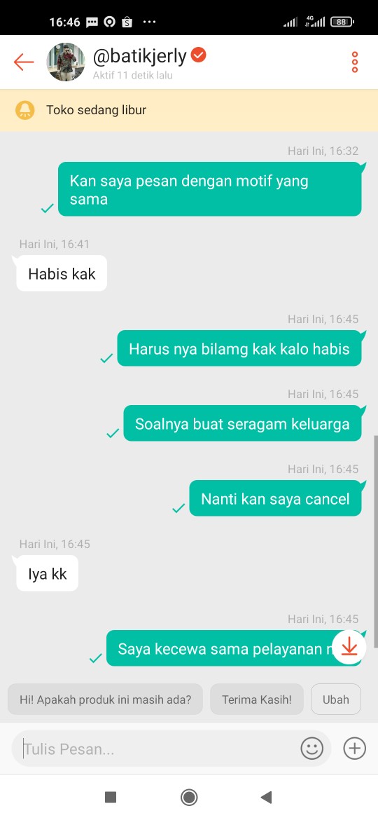 Kemeja Batik Pria Lengan Panjang Size M L Xl Xxl  Bswart Batik Hrb013 Kenongo Hem Panjang Padi