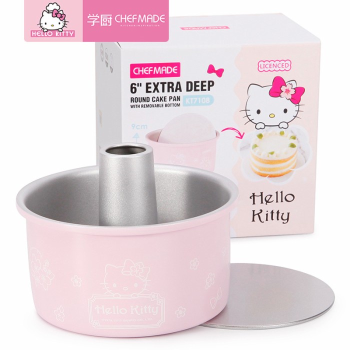 Chefmade Kitty 6inch extra deep round cake pan removable bottom KT7018