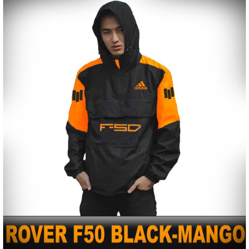 Jaket Tracker F50 Adidas Reborn Model Cagoule Rover Black Mango Windbreaker Waterproof Termurah