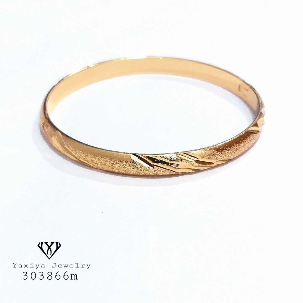 

Gelang Motif Polos Perhiasan imitasi lapis emas 18K Yaxiya Jewelry 625