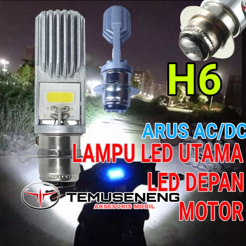 Lampu Motor Ac Dc Led Lempu Depan Lampu Utama Bebek Matic H6 2 Sisi