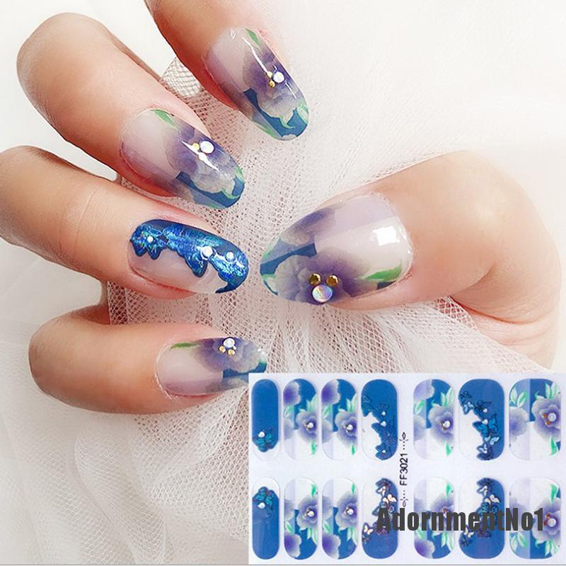 (Adornmentno1) Stiker Kuku Diy Untuk Nail Art