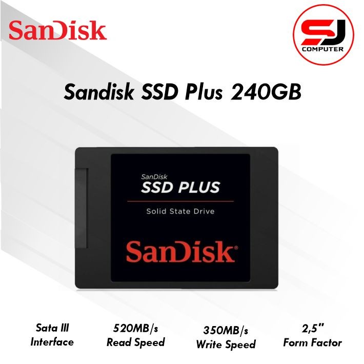 Sandisk SSD Plus 240GB Sata 3 - Sandisk SSD 240 GB 2.5&quot;