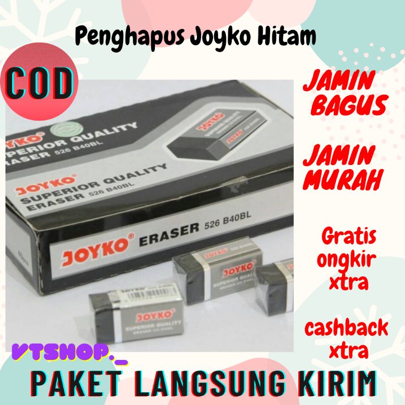 

V76 - penghapus joyko hitam / Penghapus Pensil Joyko / Penghapus Pensil / Joyko Eraser Hitam / Penghapus Hitam