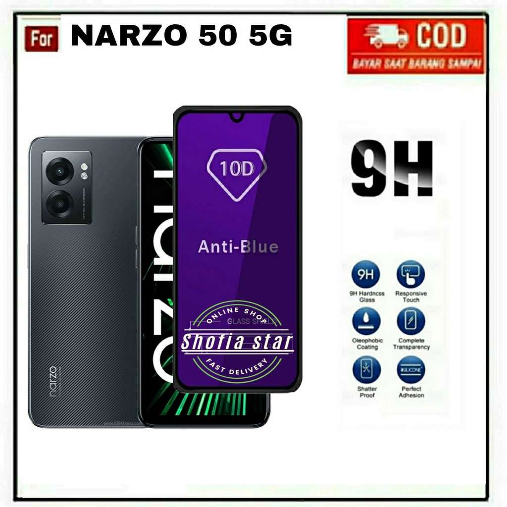 TEMPPERED GLASS NARZO 50 5G TG LAYAR ANTIGORES KACA FULL COVER