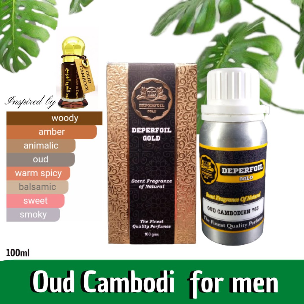 Minyak Wangi Gaharu Cambodian - Kambodia Parfum Oud Cambodia 100ml by deperfoil gold