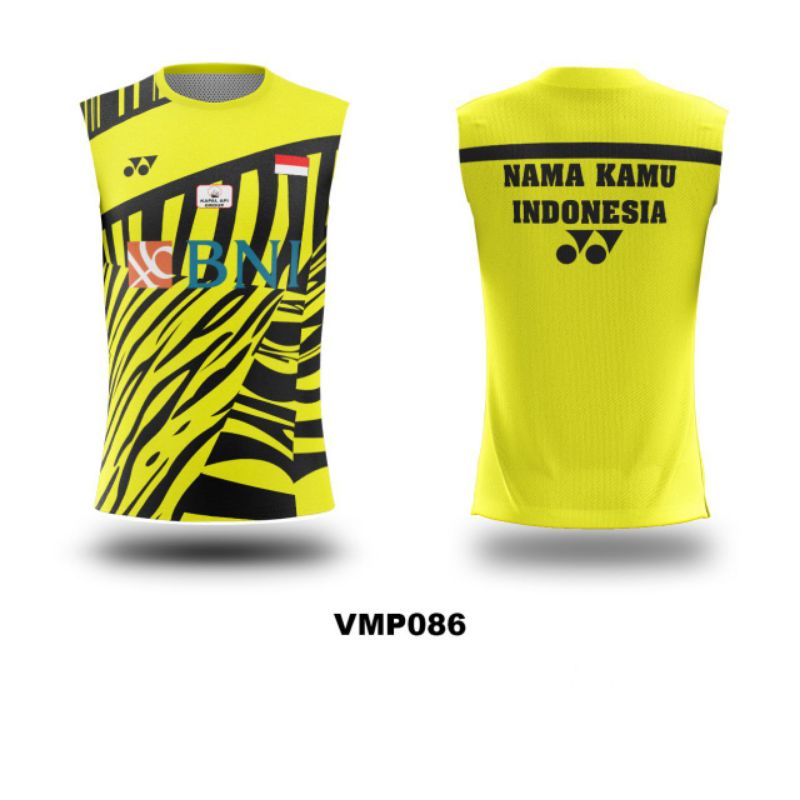 Kaos Jersey Badminton INDONESIA OPEN 2021 Singlet Tanpa lengan