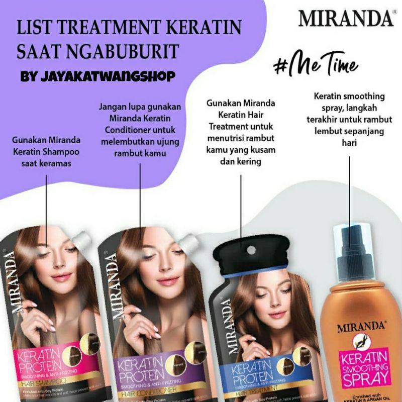 MIRANDA Keratin Protein Hair Treatment 2 x 25 ML | Masker Rambut | Hair Mask