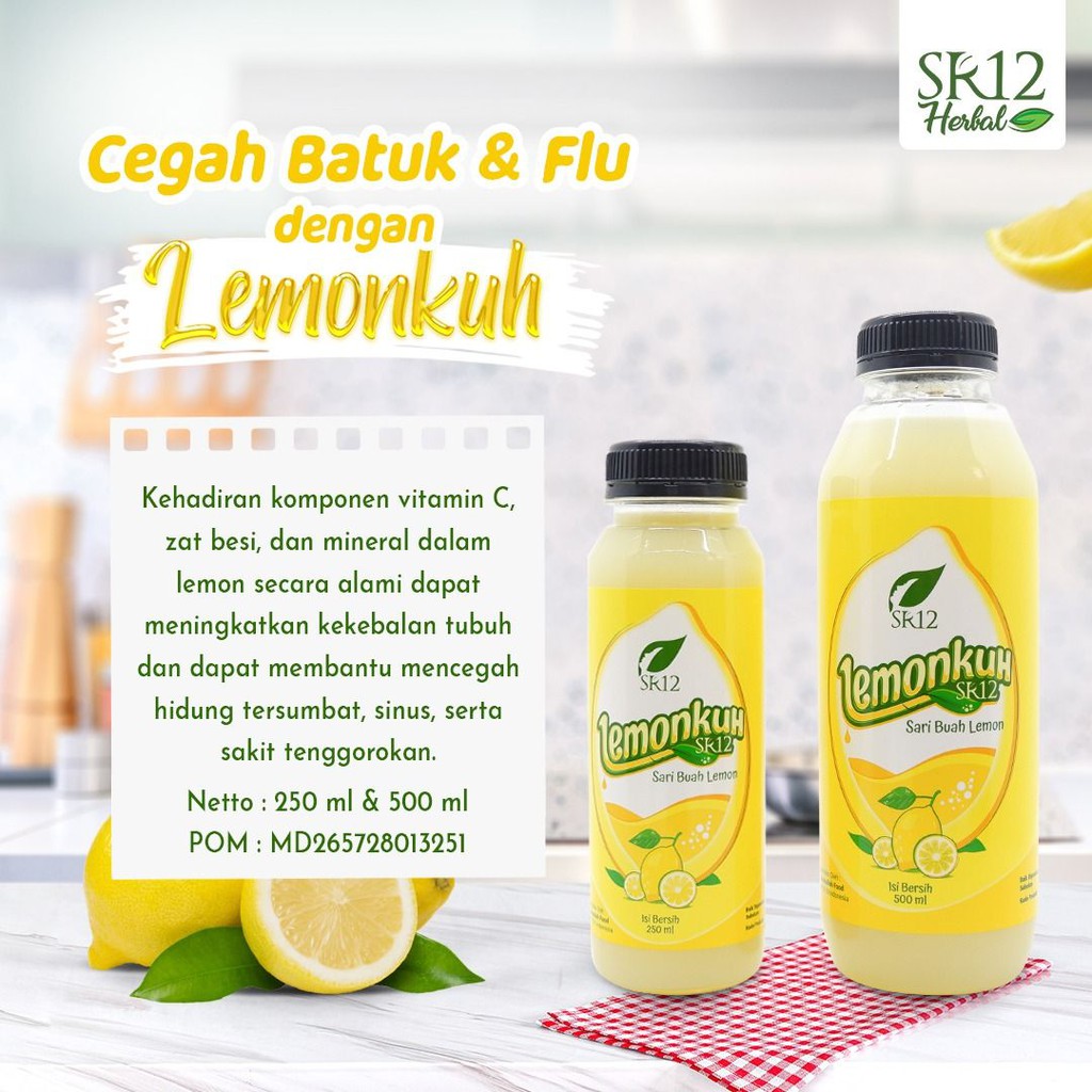 

Sari Buah Lemon Asli 99,96% Murni 100% BPOM HALAL