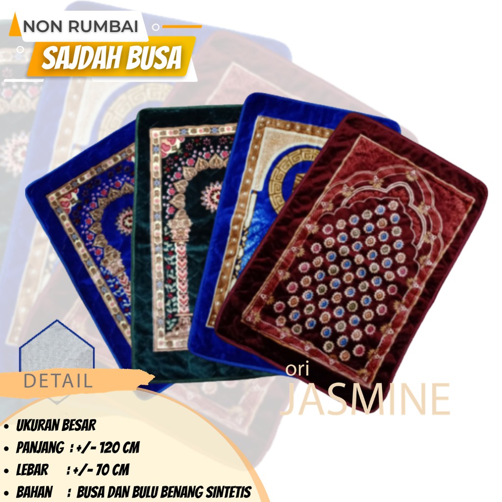 Sajadah busa bulu besar tebal empuk premium sajadah jumbo turki murah quilting 7 cm 5cm anti slip