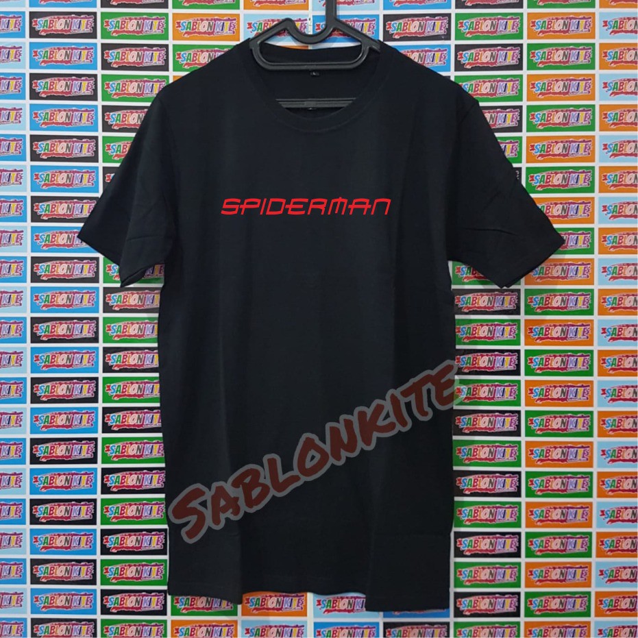 MURAH !!! KAOS SABLON SPIDERMAN1 BAHAN COTTON COMBED 30S