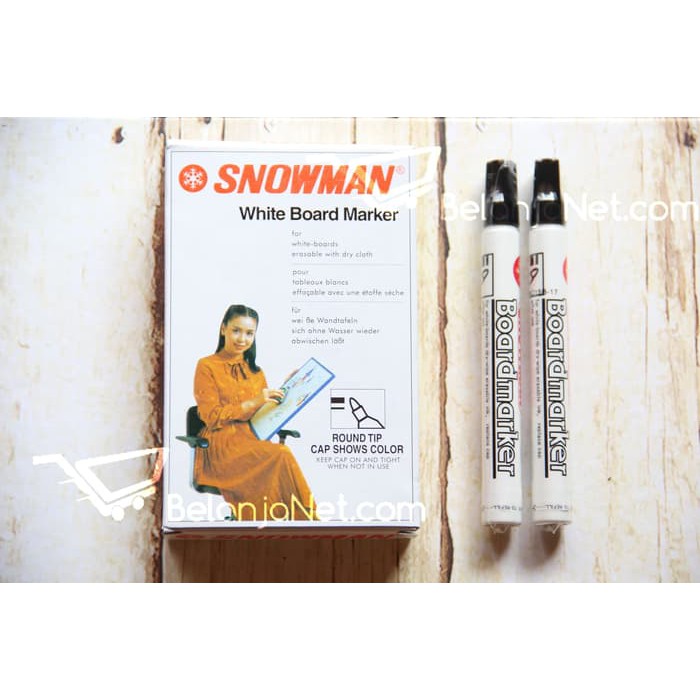 Spidol Snowman White Board Marker BG-12