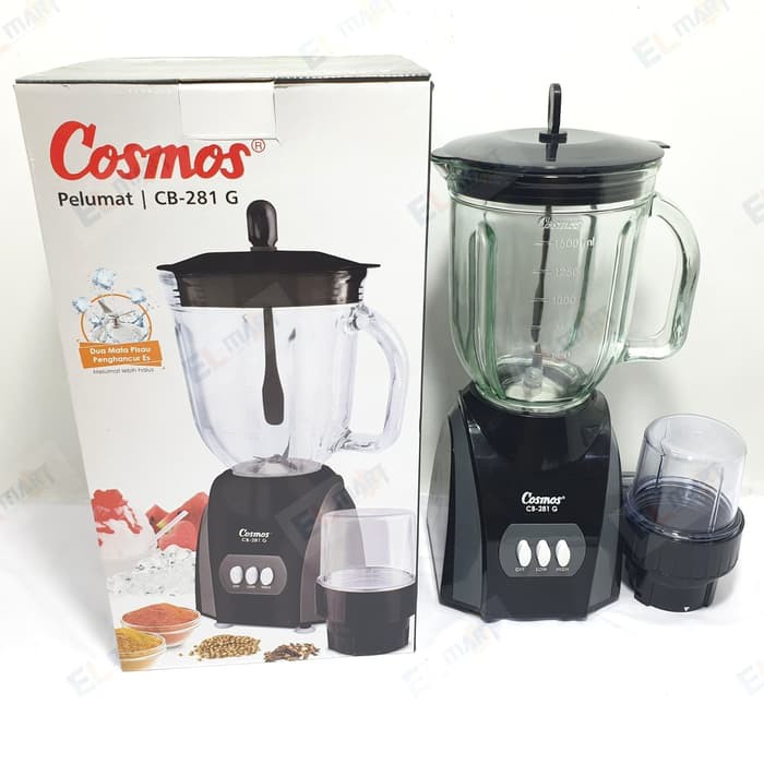 Cosmos Blender Gelas Kaca 2 Liter CB 281G - CB281 G - CB281G Penggiling Bumbu kering ice Crusher