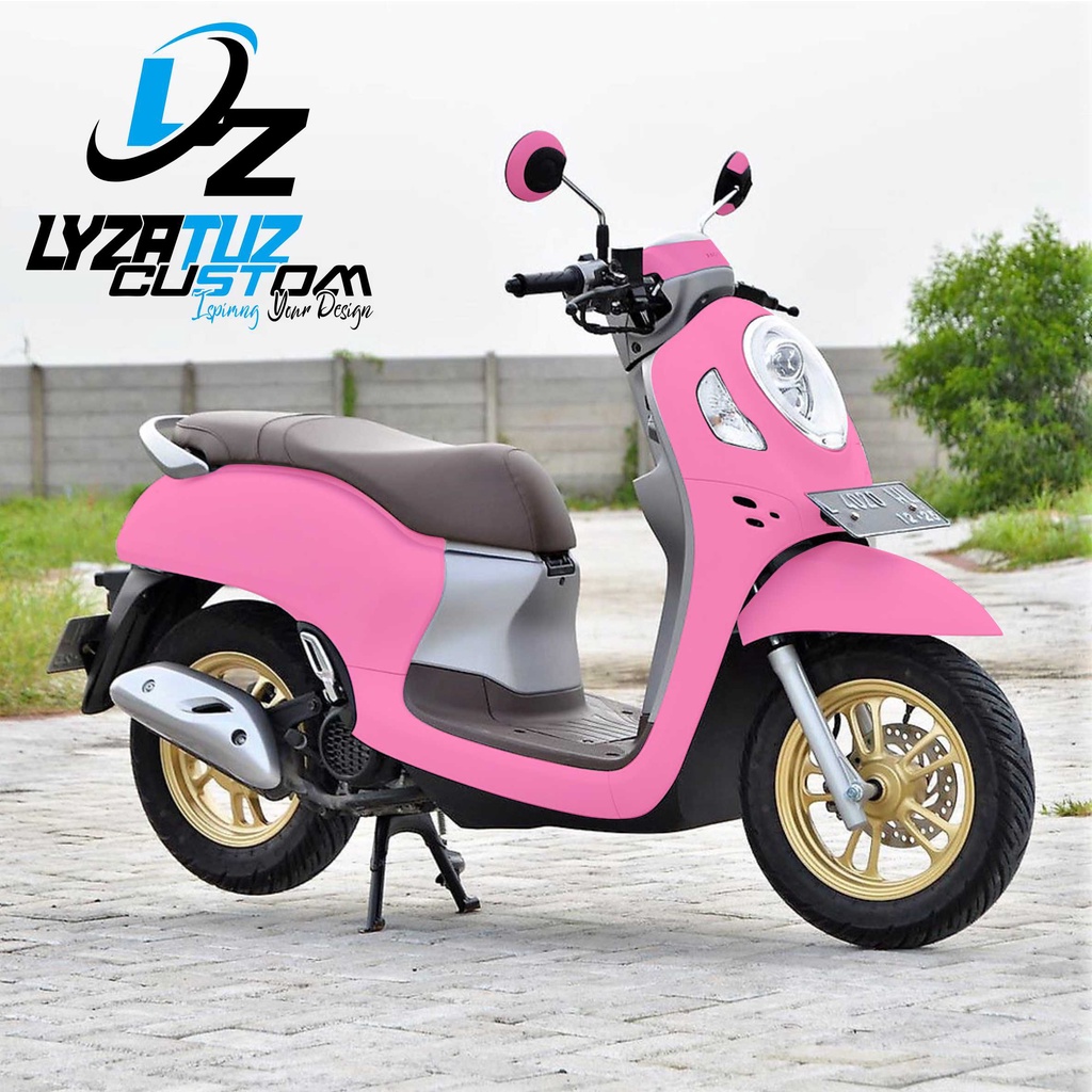 STIKER SCOOPY PINK FULL POLOS DECAL