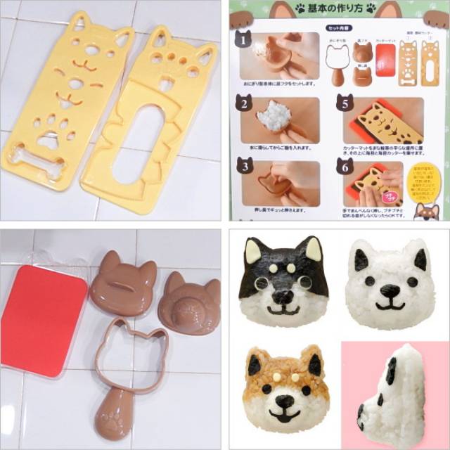 (HUSKY DOGGY) Cetakan Bento Husky Doggy/Bento Rice Mold