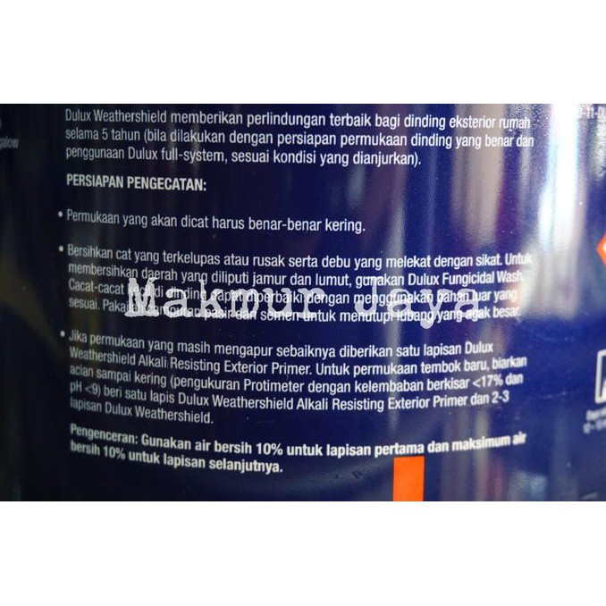 Cat Tembok Tinting Oplosan Dulux Weathershield 2 5 Liter Exterior