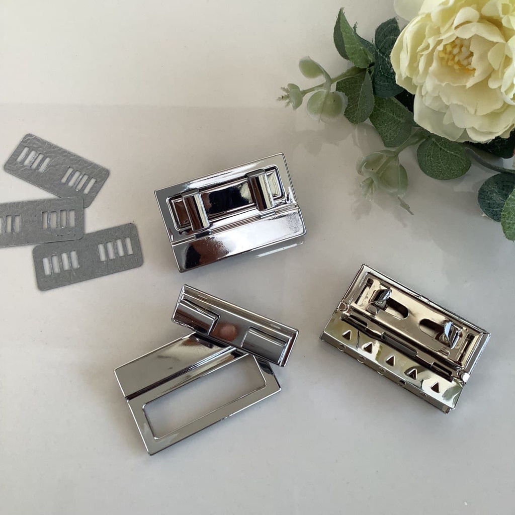 asesoris tas dan asesoris dompet rajut kancing kotak kancing putar tebal