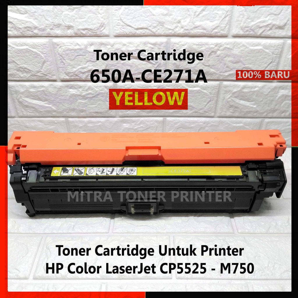 Toner Cartridge untuk Printer HP CP5525/M750, Remanufactured HP 650A - CE270A/CE271A/CE272A/CE273A