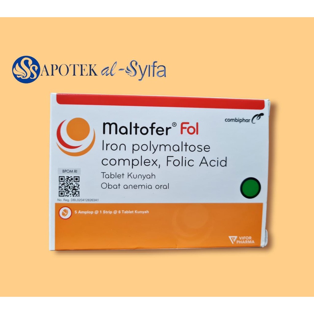 Maltofer Fol dan Chew Suplemen Penambah Darah Dan Zat Besi (1 Box isi 30 Tablet)