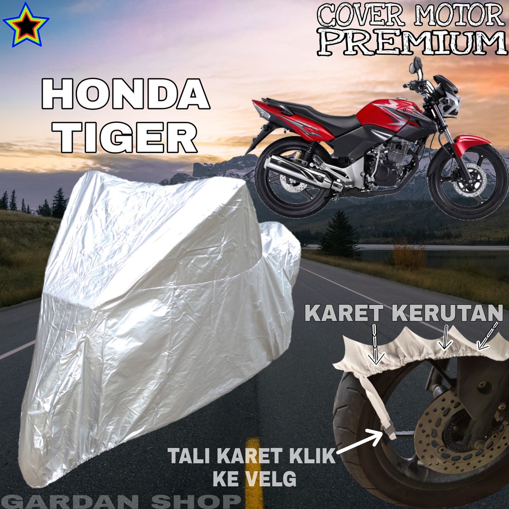 Sarung Motor HONDA TIGER SILVER POLOS Body Cover Penutup Motor Honda Tiger PREMIUM