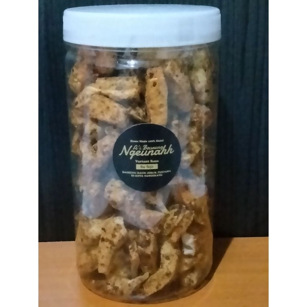 Basreng toples daun jeruk rasa asin dan pedas enak gurih renyah 250gram